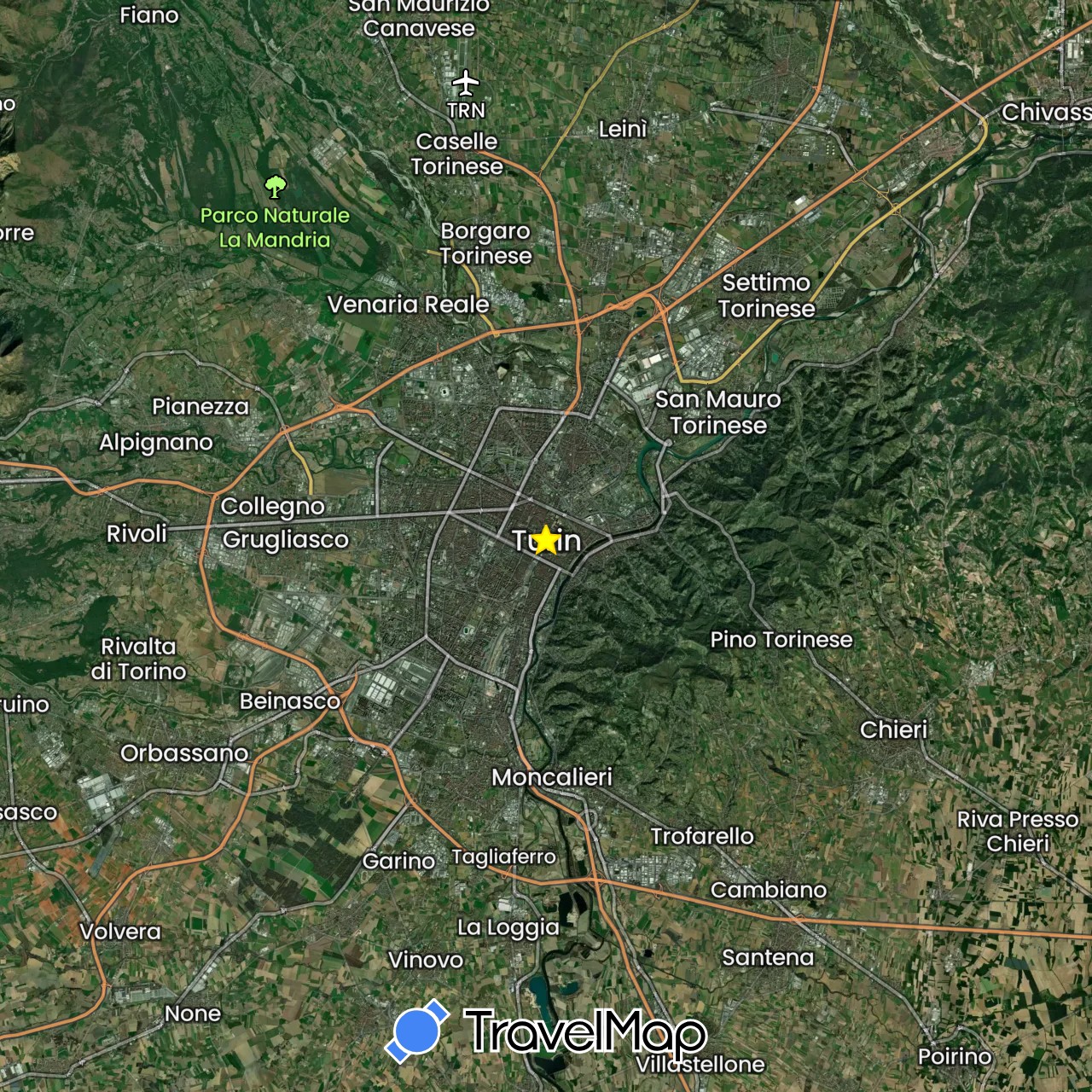 TravelMap itinerary: driving in Italy (Europe)